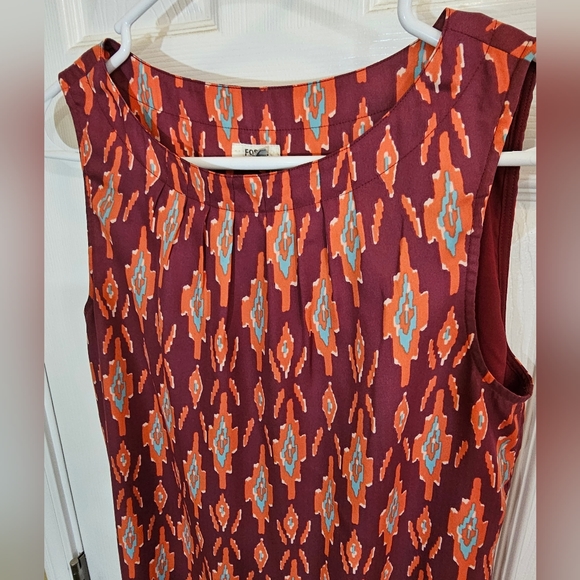 Fossil Southwest-Style Printed Shift Dress (Size Small) - Picture 2 of 3